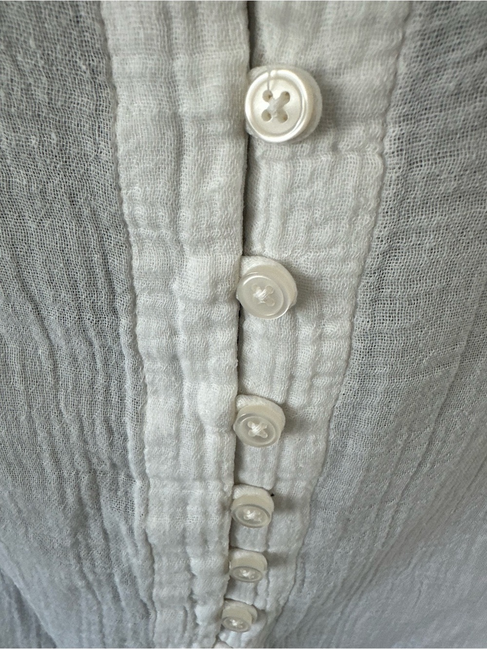 Urban Outfitters Cream Button-Front Gauze Shirt - Picture 5 of 12